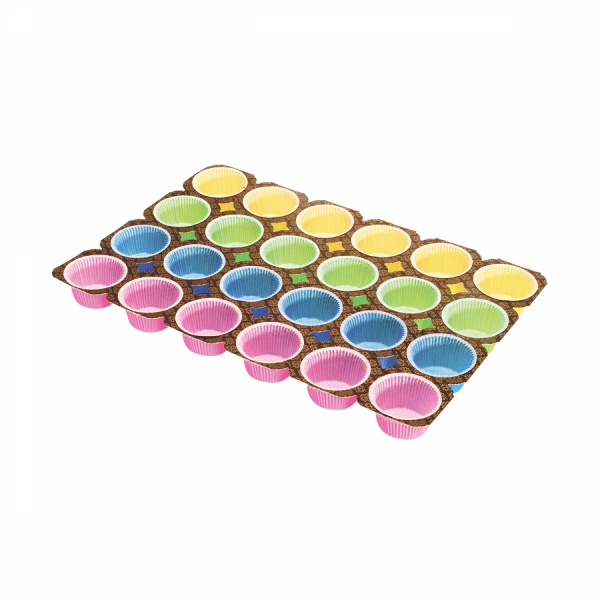 Muffın Tray Colored 24 Portions